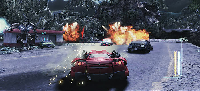 Transformers Dark Of The Moon: cars battle