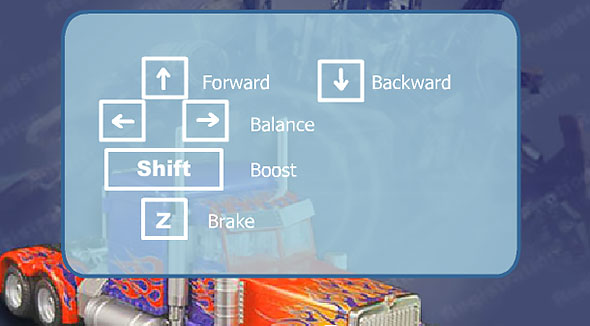Transformers Cargo Truck Express: controls image of Transformers Cargo Truck Express: controls